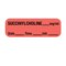 Nevs Label, Succinylcholine 1/2" x 1-1/2" Flr Red w/Black LANT-1472D - alternate 1